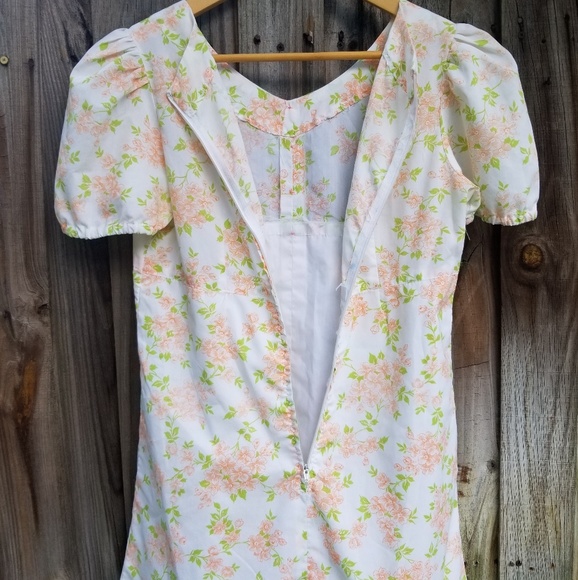 Handmade Vntg A-Line Dress W/ Empire Waist Sz S - Picture 6 of 8